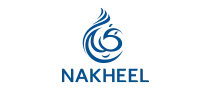 Nakheel real estate company logo in blue color.