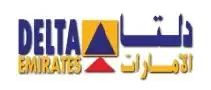 Delta Emirates construction company logo with blue and orange design.