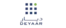 Deyaar Properties real estate company logo with blue building icon.