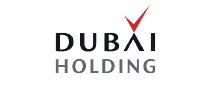 Dubai Holding corporate company logo with red checkmark symbol.