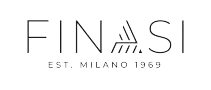 FINASI interior design and fit-out company logo in gray design.