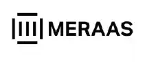 Meraas real estate development company logo in black design.