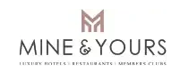 Mine & Yours luxury hospitality brand logo in elegant design.