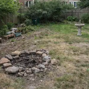 Before landscaping project in Dubai